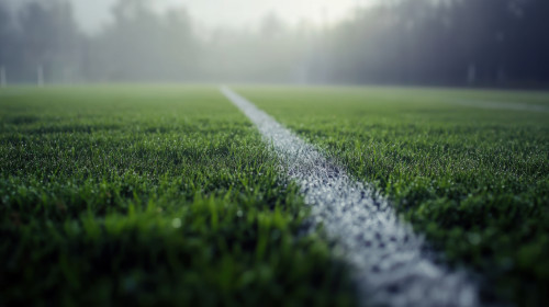 Witte zijlijn voetbalveld